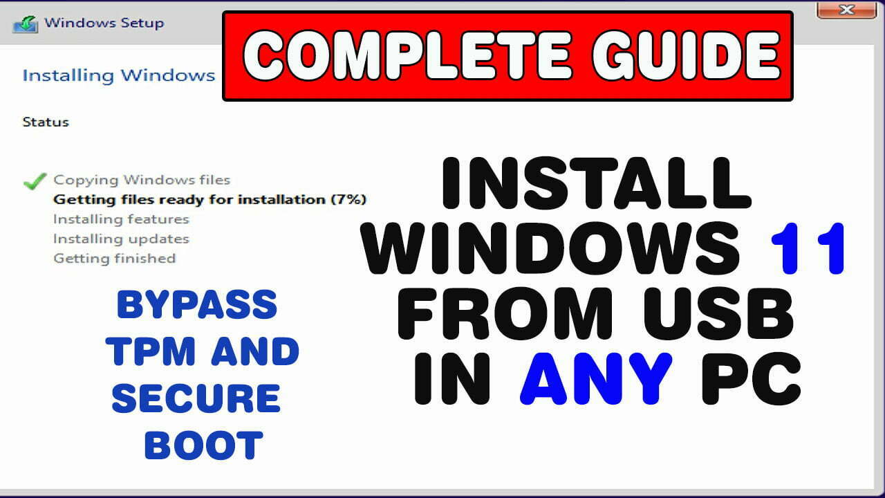 windows 11 install usb