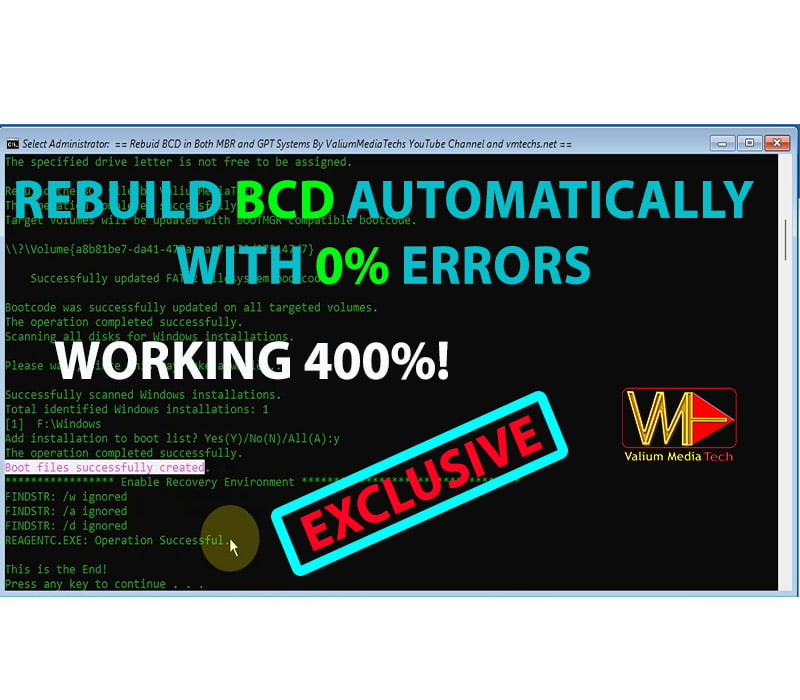 How to Rebuild BCD Easily & Automatically in Windows 11-10 OS